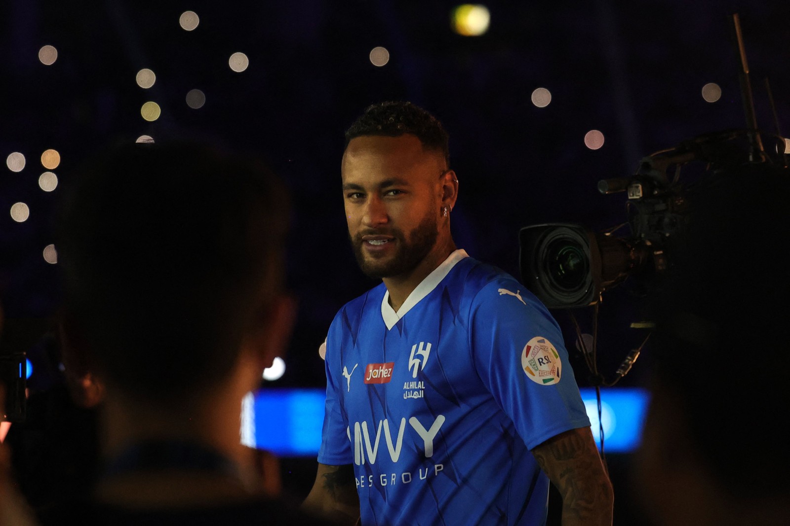 Apresentação de Neymar no Al-Hilal em Riad, Arábia Saudita — Foto: Fayez Nureldine/AFP