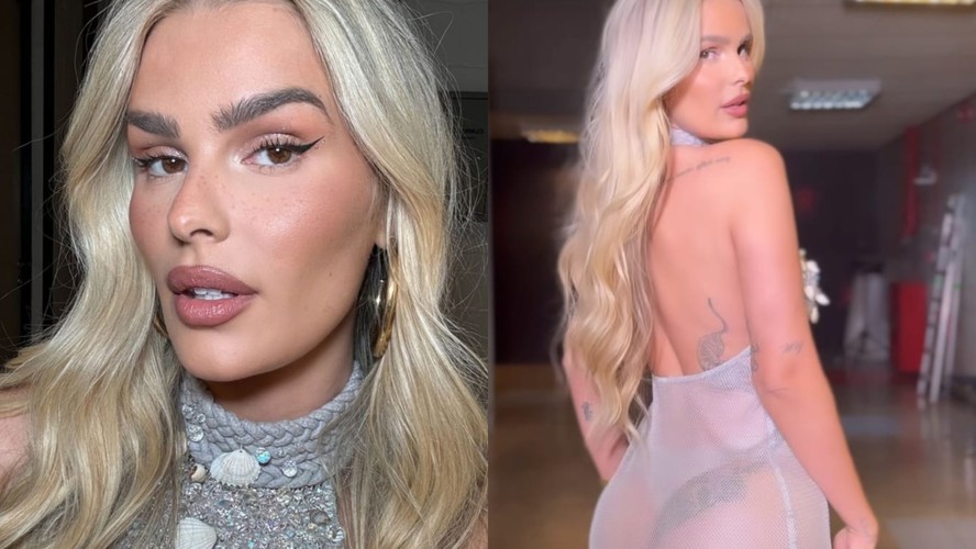 Yasmin Brunet com tatuagem no bumbum à mostra