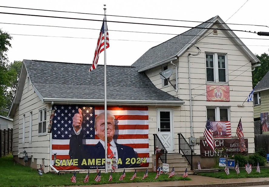 Casa de um apoiador de Trump em Wisconsin