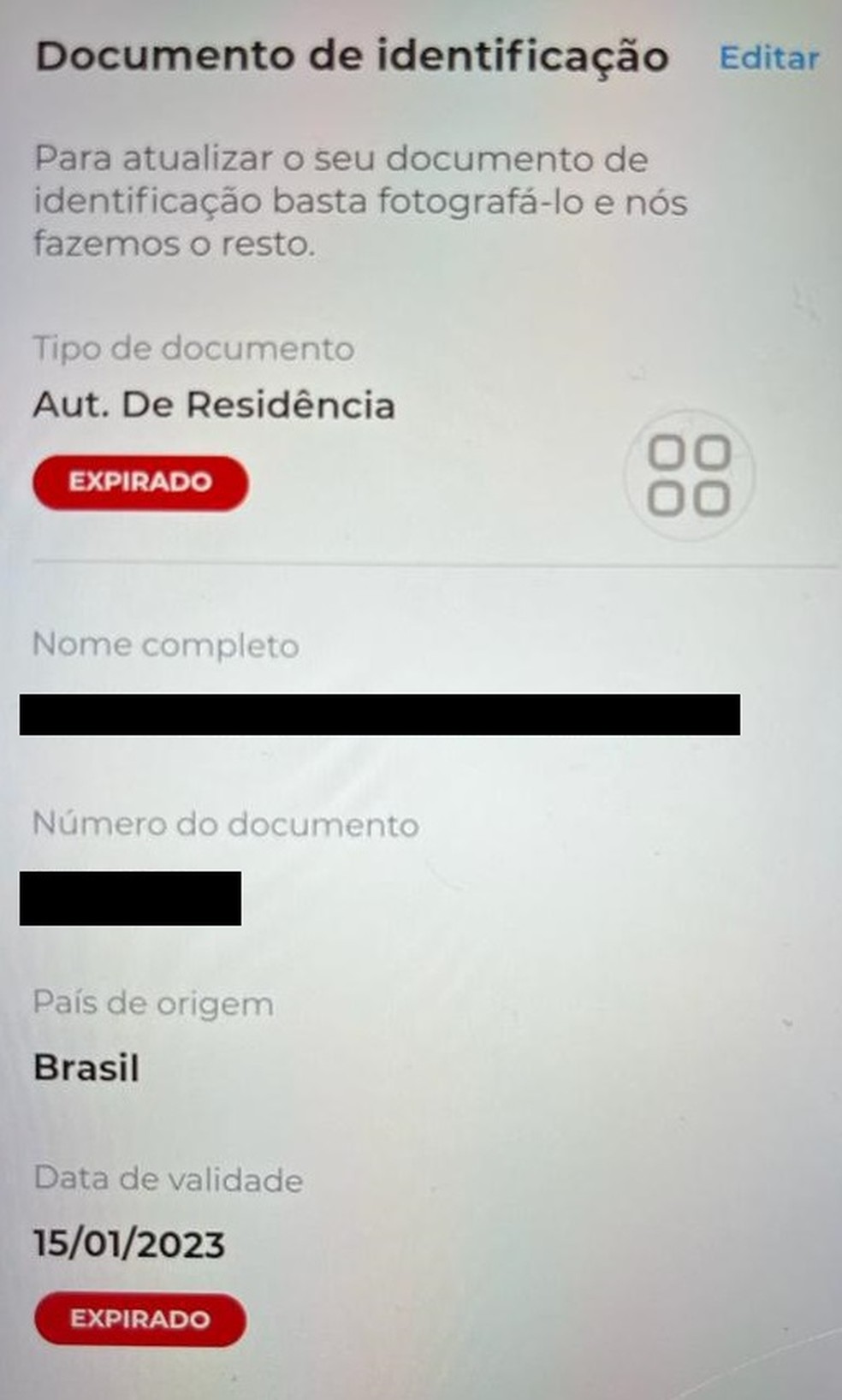 Notificação de um banco português — Foto: Reprodução