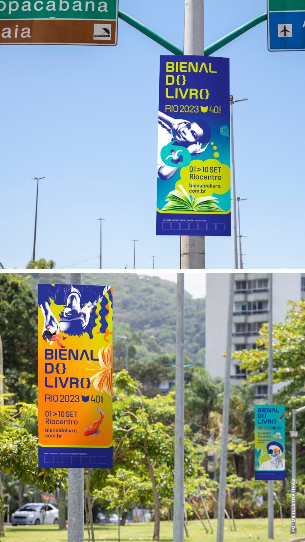 Ruas do Rio terão nova marca da Bienal — Foto: Reprodução