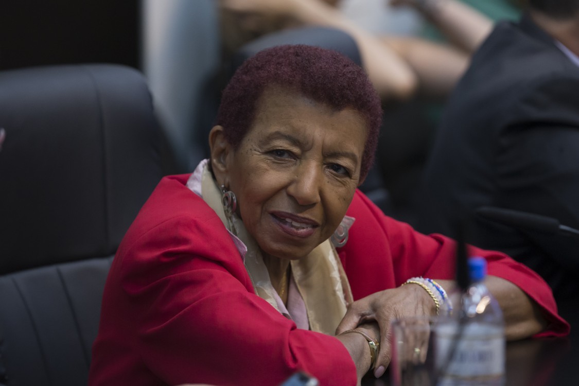 Leci Brandão na sessão do Conselho de Ética da Assembleia Legislativa de São Paulo (Alesp) que pode cassar o mandato do deputado Arthur do Val — Foto: Edilson Dantas