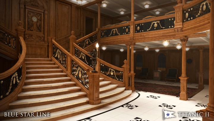 Decoração do Titanic II terá referência na Belle Époque e detalhes do original — Foto: Reprodução