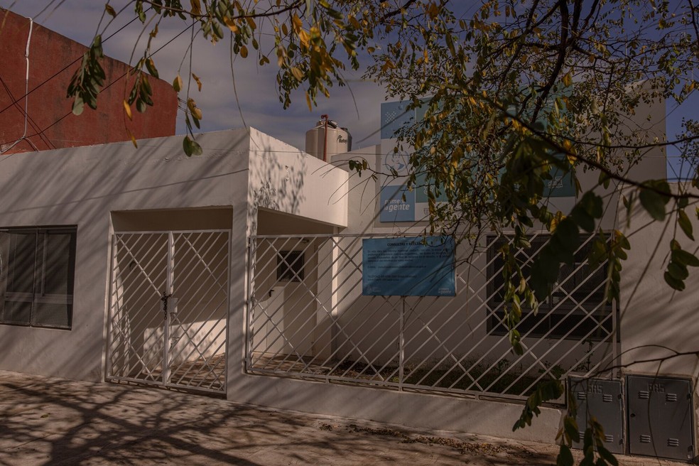 Obras de creche paralisadas em Florencio Varela — Foto: Sarah Pabst/Bloomberg