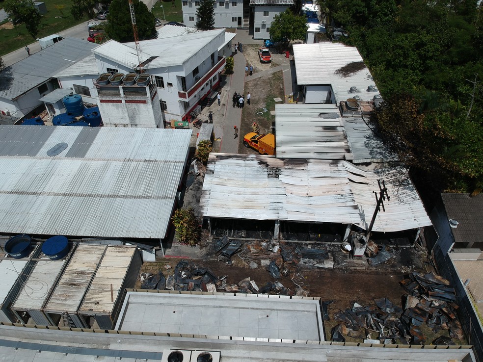 Imagens do Ninho do Urubu após o incêndio que matou 10 atletas da base do Flamengo — Foto: Pablo Jacob/O Globo