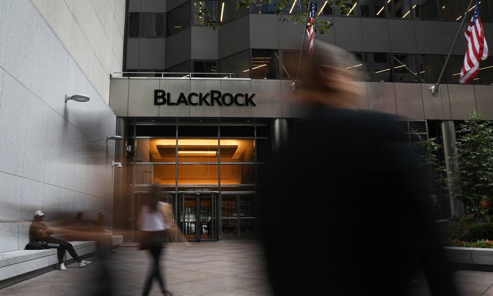 Fachada da gestora americana BlackRock — Foto: Bess Adler / Bloomberg