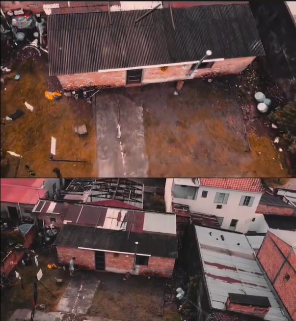 Vista de cima da casa de Matteus, do 'BBB' 24, localizada em Alegrete, no Rio Grande do Sul — Foto: Reprodução/Redes sociais