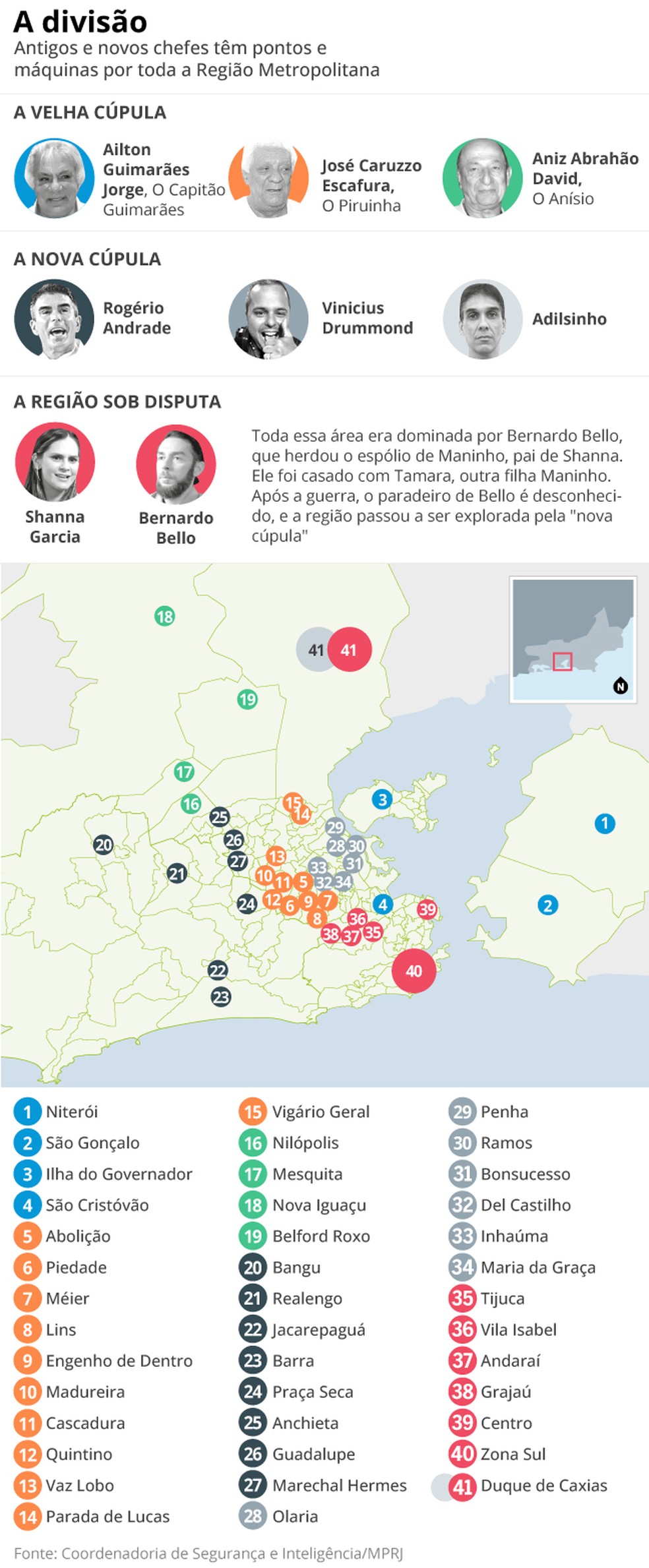 O mapa da contravenção no Rio — Foto: Editoria de Arte