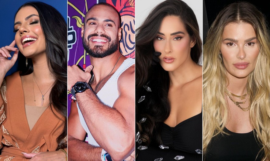 Fernanda Bande, Marcus Vinicius, Deniziane Ferreira e Yasmin Brunet, participantes do BBB 24 que já foram eliminados