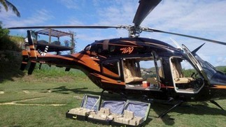 Polícia Federal afirma que os R$ 7 milhões encontrados em helicóptero, em Búzios, eram de Glaidson Acácio e oriundo de lavagem de dinheiro. Montante estava escondido em três malas e seria levado para São Paulo Foto — Foto: Reprodução