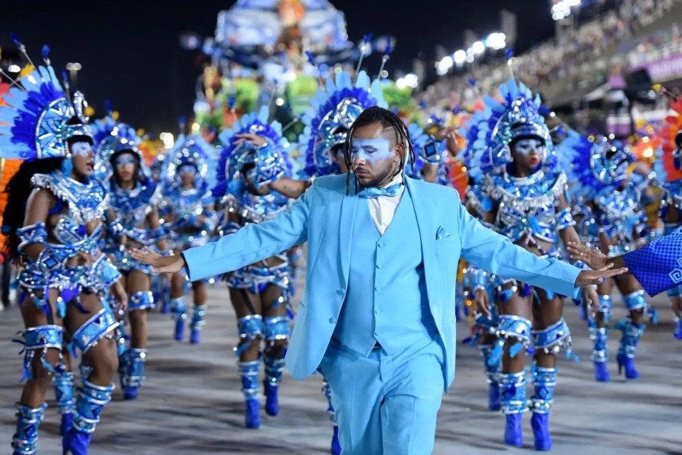 Gabriel Castro, no carnaval de 2022, na Unidos de Vila Isabel — Foto: Acervo pessoal