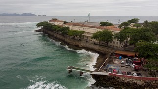 Vista aérea do Forte de Copacabana, na Zona Sul do Rio — Foto: Brenno Carvalho
