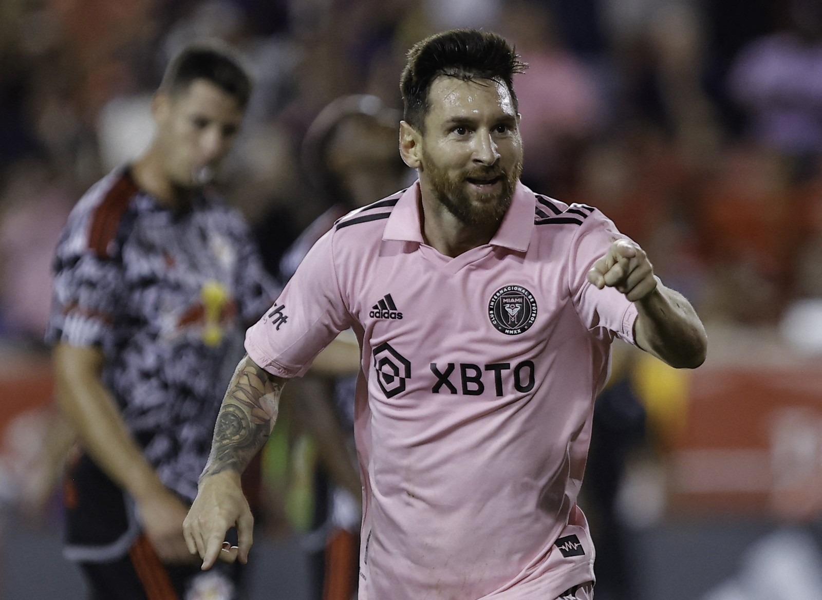 Messi tem 11 gols e 3 assistências em nove jogo no Inter Miami — Foto: KENA BETANCUR / AFP