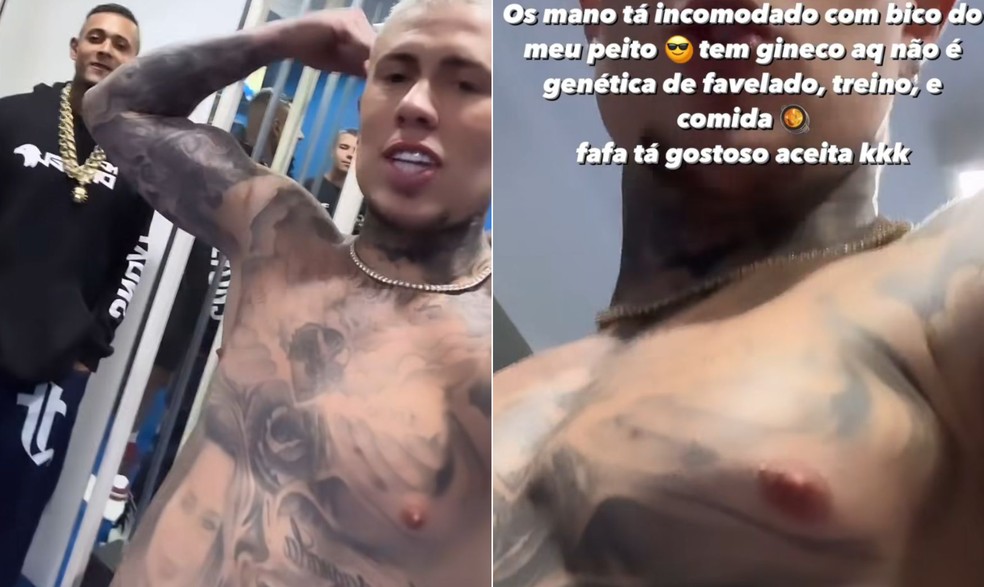 MC Daniel rebate críticas à rápida evolução corporal e comentários sobre possível ginecomastia: 'Aqui é treino' — Foto: Reprodução/Instagram