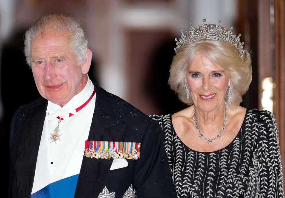 O rei Charles III e a rainha Camilla — Foto: Getty Images