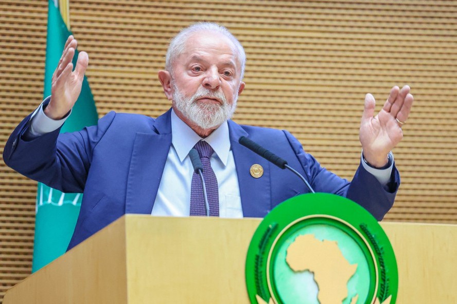O presidente Lula durante a Cúpula da União Africana