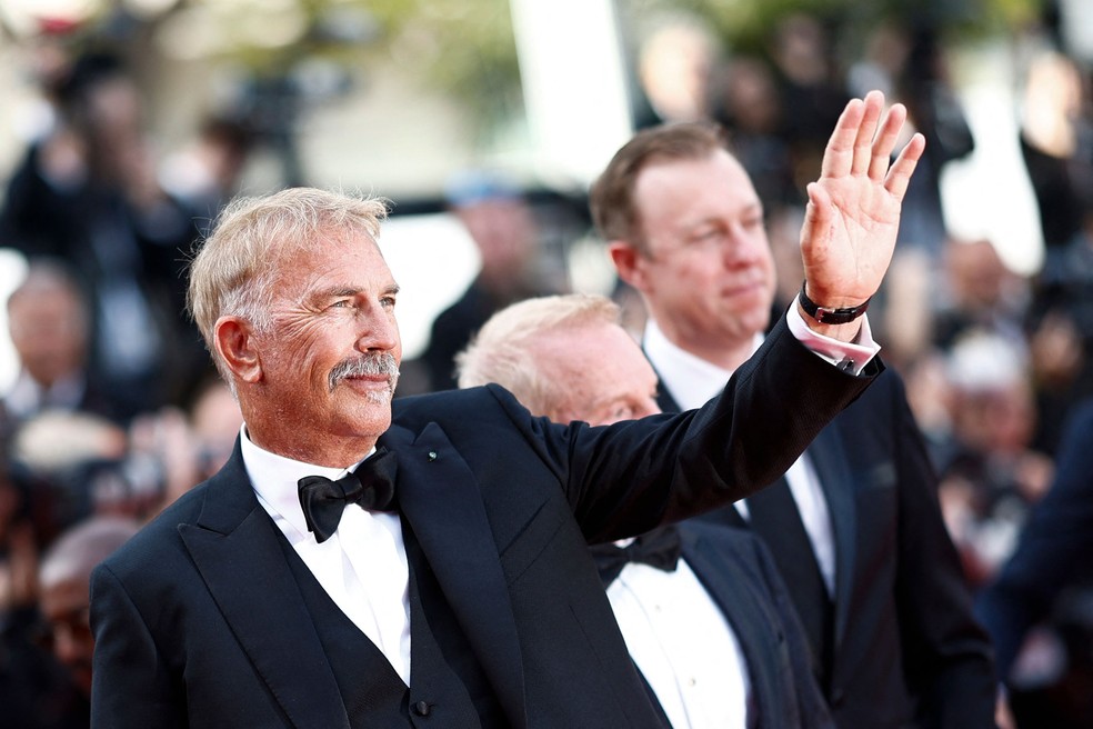 Kevin Costner lançou "Horizon: an american saga" no Festival de Cannes — Foto: Sameer Al-Doumy / AFP