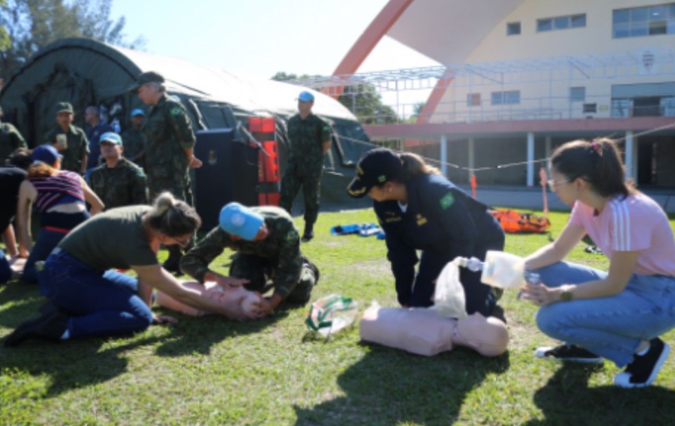 Curso de Operações de Paz para Mulheres que começa nesta segunda-feira com mais de 80 alunas, de 37 países, de todos os continentes — Foto: Marinha do Brasil