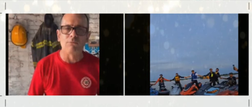 Desinformação sobre bombeiros do RS sem poder usar jet skis para resgates — Foto: Reprodução/YouTube