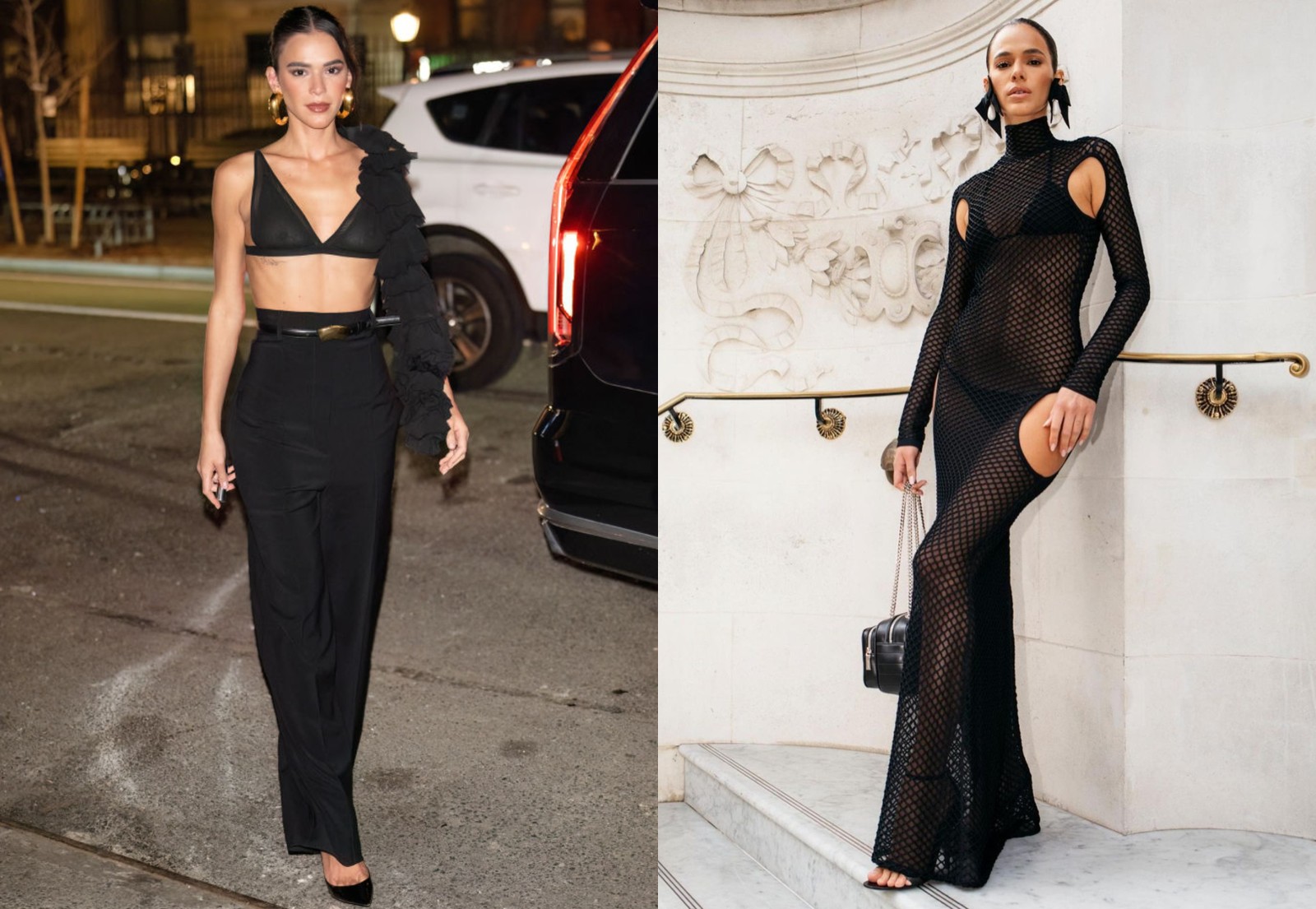 Bruna Marquezine esbanjou beleza em look com transparência — Foto: Getty Imagens/Instagram