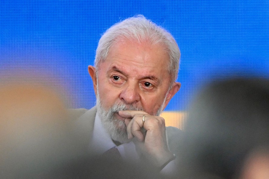 O presidente Lula em evento no Palácio do Planalto