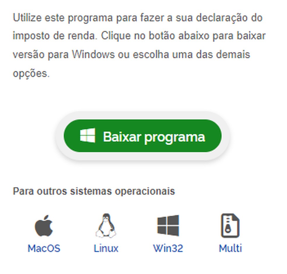 Onde baixar o programa de Declaração do IR 2024 — Foto: Reprodução