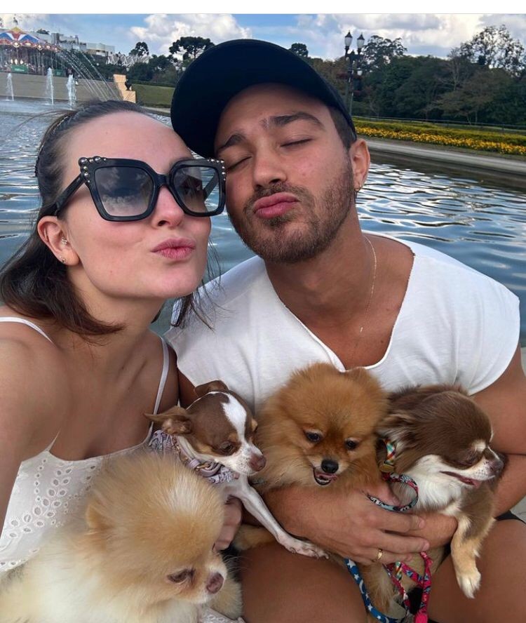 Larissa Manoela e André Luiz Frambach também criaram um perfil especialmente para os seus quatro cãezinhos. "Dogs da Larissa Manoela" tem mais de 190 mil seguidores — Foto: Reprodução