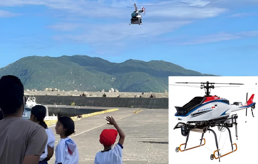 Drones levam mantimentos em ilhas do Japão