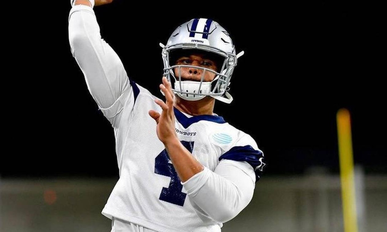 4º - Dak Prescott (jogador do Dallas Cowboys): US$ 107,5 milhões — Foto: Reprodução/Redes Sociais