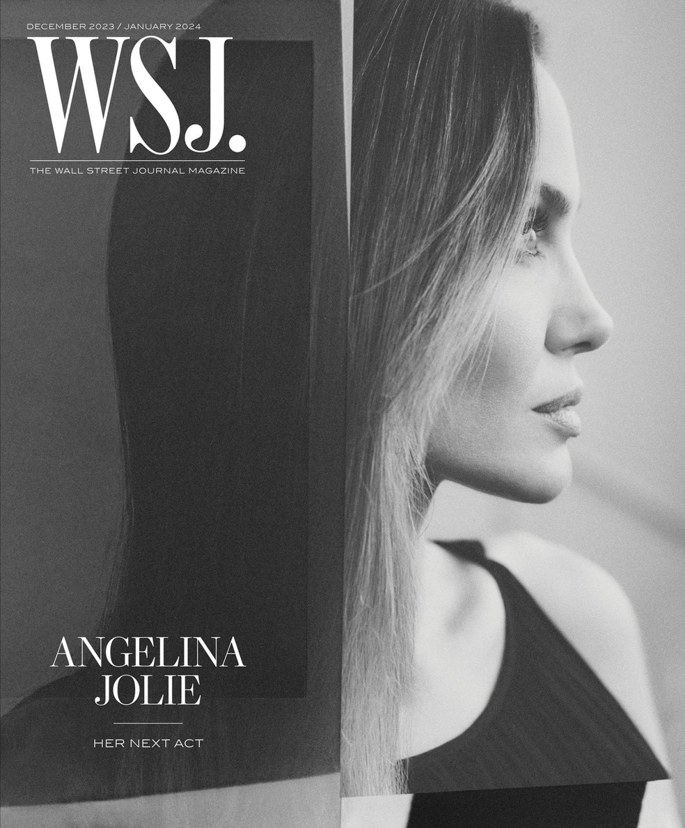 Angelina Joline na capa da revista do Wall Street Journal — Foto: Reprodução/Instagram