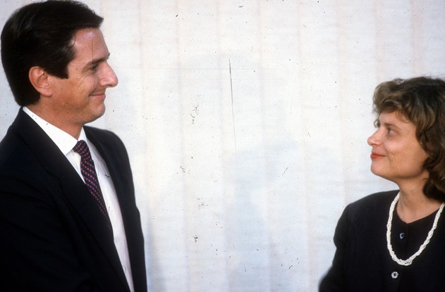 O presidente Fernando Collor de Mello e a ministra Zélia Cardoso de Mello em  Março de 1990