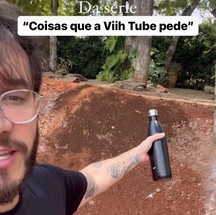 Eliezer mostra reta final da obra de sua casa e de Viih Tube — Foto: Reprodução/Instagram