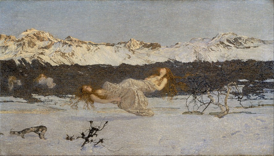 Óleo da série 'The evil mothers' (1894), de Giovanni Segantini