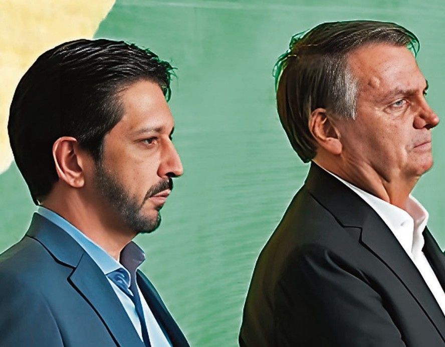 O prefeito de São Paulo, Ricardo Nunes (MDB), e o ex-presidente Jair Bolsonaro