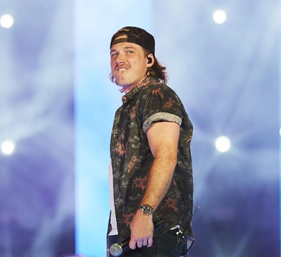 Morgan Wallen em show em Los Angeles — Foto: Reprodução/Instagram