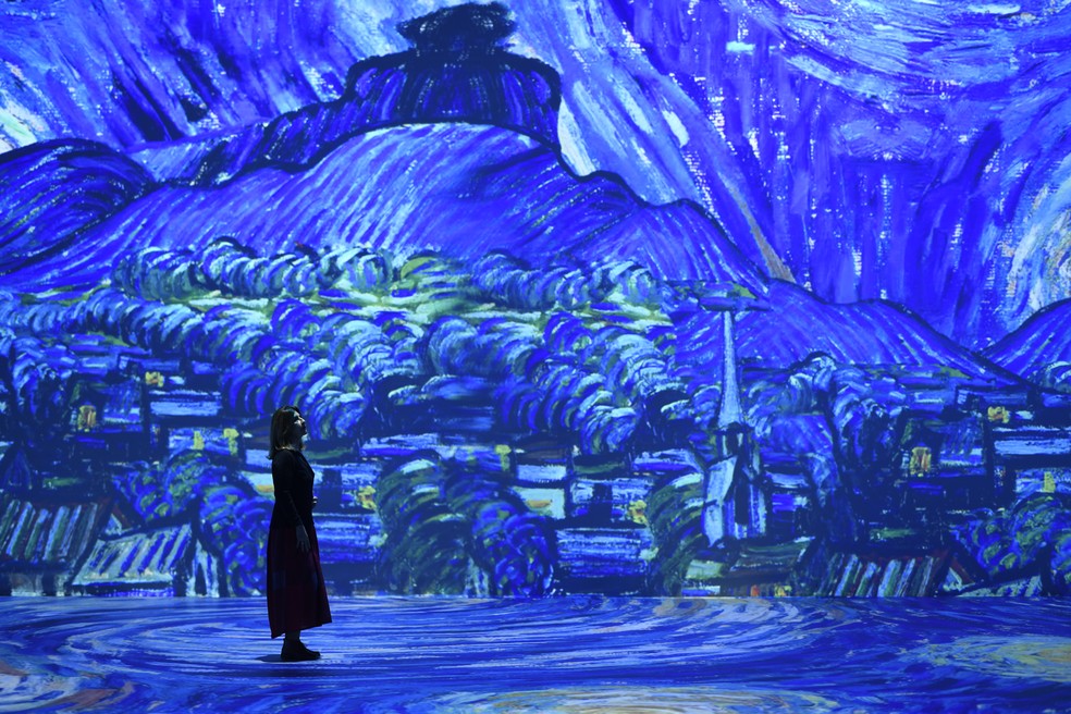 'Van Gogh Live 8k' é, segundo os organizadores, a maior exposição imersiva já realizada no mundo — Foto: Divulgação