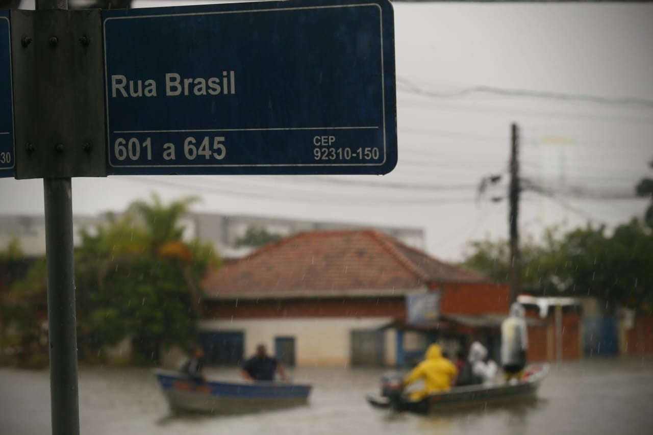 A Rua Brasil, em Canoas, na Região Metropolitana de Porto Alegre, no Rio Grande do Sul — Foto: Christiano Mariz