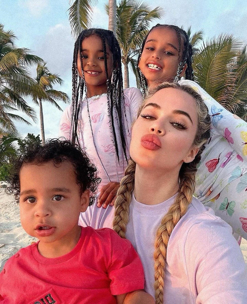  Khloé Kardashian com a família — Foto: Reprodução Instagram