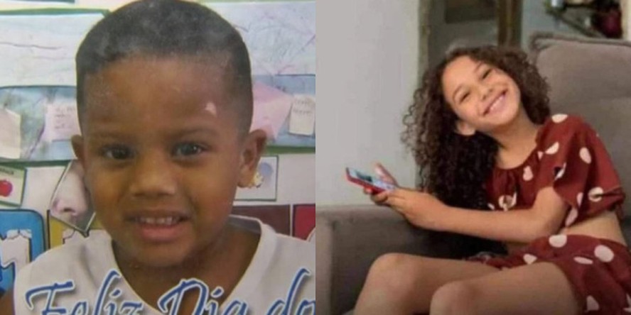 Ryan Gabriel, de 4 anos, morto em 2016 e Ester Assis, de 9 anos, morta em 2023 no morro do Cajueiro, em Madureira