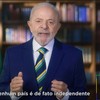 Lula em pronunciamento sobre o Sete de Setembro - Reprodução