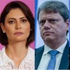 Lula, Michelle, Tacísio e Bolsonaro - Montagem O GLOBO