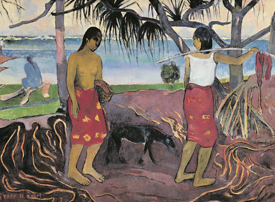 “Sob os pandanos”, tela finalizada em 1891 por Gauguin, emprestada pelo Dallas Museum of Art, dos EUA, para exposição em São Paulo