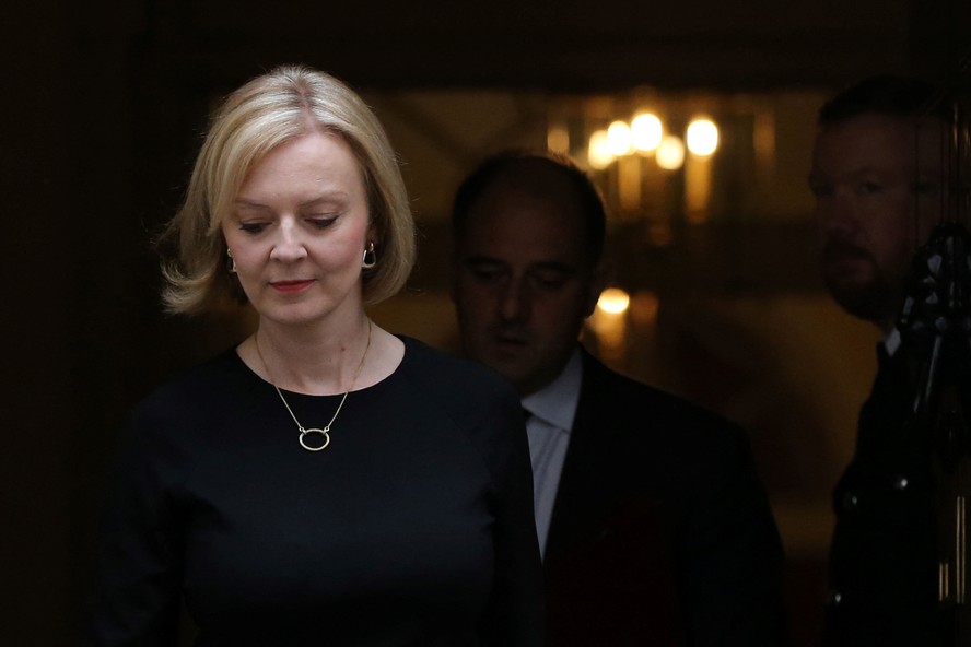 A premier britânica, Liz Truss, antes de encontro com Charles III