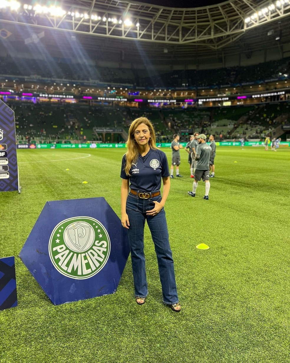 Leila Pereira é a primeira presidente mulher da história do Palmeiras — Foto: Reprodução Instagram