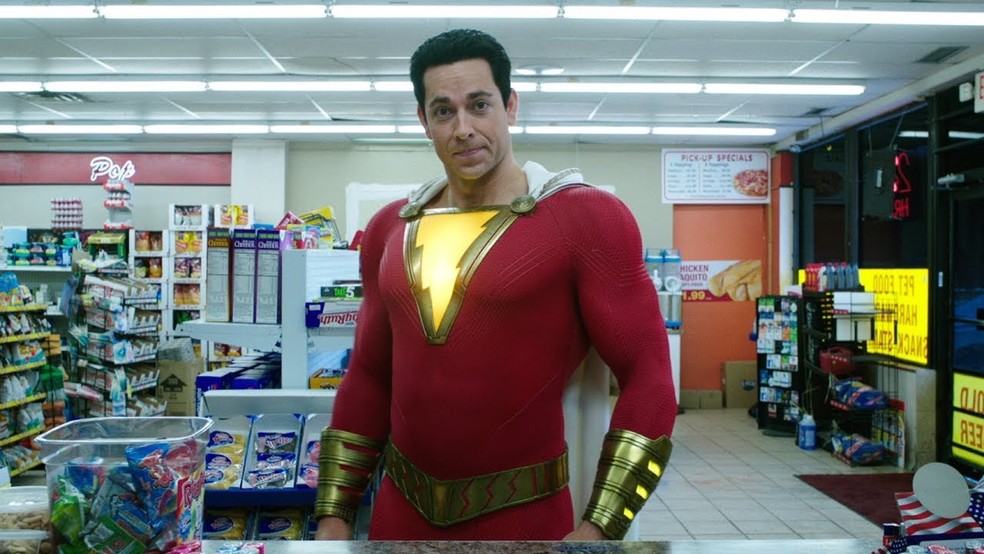 Zachary Levi em 'Shazam!' — Foto: Divulgação