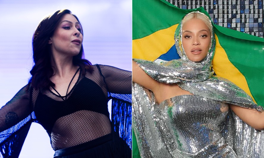 As cantoras Pitty (à esquerda) e Beyoncé