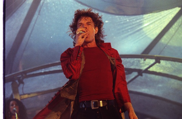 Mick Jagger em show no Maracanã, em 1995.