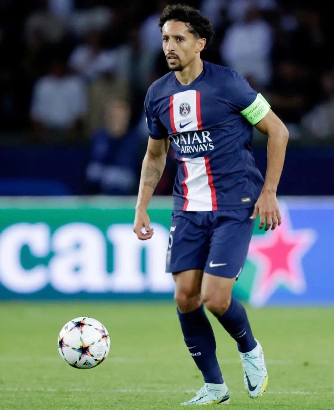 Marquinhos está em sua 10ª temporada pelo PSG, e com a saída de Thiago Silva, virou o capitão do time — Foto: Reprodução/Instagram