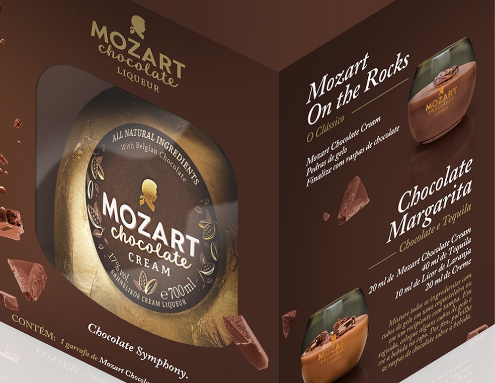 O licor de chocolate Mozart em embalagem de Páscoa — Foto: Divulgação