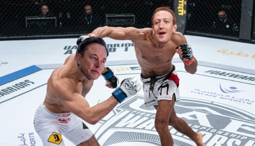 Luta entre Mark Zuckerberg e Elon Musk vira meme na internet